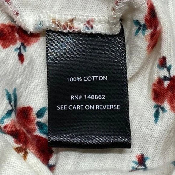 Torrid T-Shirt Women's Sz 0 Floral Print Relaxed Fit Short Sleeve Crewneck EUC - Picture 5 of 7